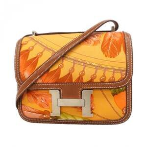 Hermes Constance Mini Shoulder Bag, Milk Brazil Silk, Veau Barenia Fauve, □R ...